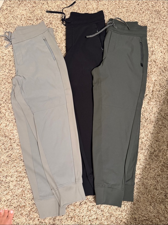 Athleta Pants - Athleta Track Joggers Trio - Light Gray, Black, Olive Green